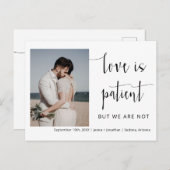 Classic Modern Minimal Script Photo Elopement Briefkaart (Voorkant / Achterkant)