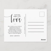 Classic Modern Minimal Script Photo Elopement Briefkaart (Achterkant)