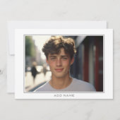 Classic Modern Photo Lijst Graduparty Kaart (Voorkant)