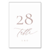 Classic Modern Pink Taupe Calligraphy Wedding Kaart (Achterkant)