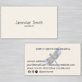 Classic Modern Professional Simple Dragonfly Visitekaartje