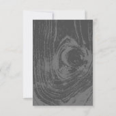 Classic Modern Rustic Wood Grain Winter Wedding RSVP Kaartje (Achterkant)