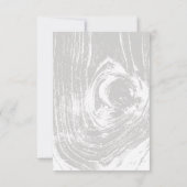 Classic Modern Rustic Wood Grain Winter Wedding RSVP Kaartje (Achterkant)