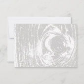 Classic Modern Rustic Wood Grain Winter Wedding RSVP Kaartje (Achterkant)