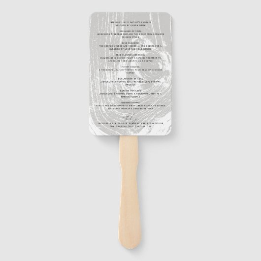 Classic Modern Rustic Wood Winter Stylish Wedding Handwaaier (Achterkant)