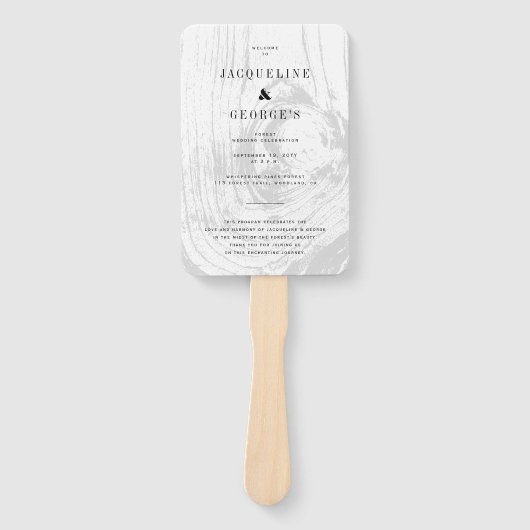 Classic Modern Rustic Wood Winter Stylish Wedding Handwaaier (Voorkant)