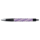 Classic Modern Schattige Chic Paarse & Witte Strep Pen (Voorkant)