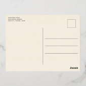 Classic Modern Seasons Greetings Roos Gold Folie Feestdagen Briefkaart (Achterkant)