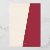 Classic Modern Seasons Greetings Roos Gold Folie Feestdagenkaart (Achterkant)