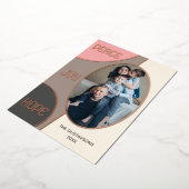 Classic Modern Seasons Greetings Roos Gold Folie Feestdagenkaart (Gedraaid)