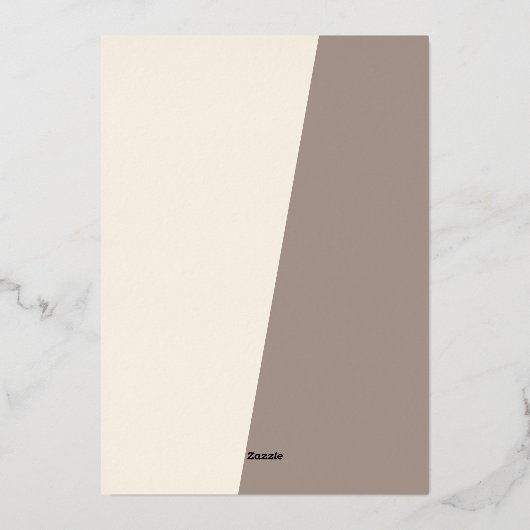 Classic Modern Seasons Greetings Roos Gold Folie Feestdagenkaart (Achterkant)