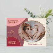 Classic Modern Seasons Greetings Roos Gold Folie Feestdagenkaart (Staand Voorkant)