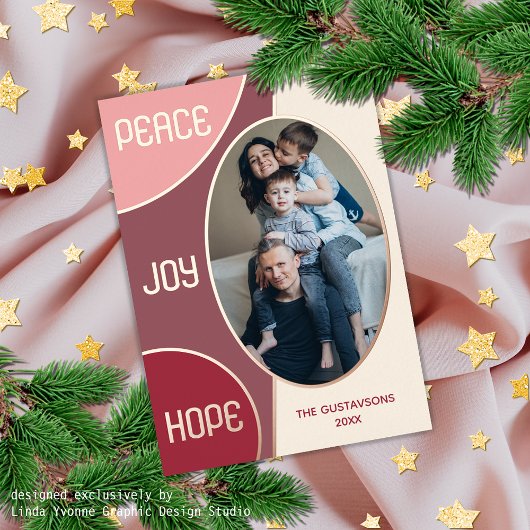 Classic Modern Seasons Greetings Roos Gold Folie Feestdagenkaart