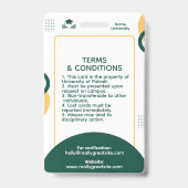 Classic Modern Simple Student ID Naam Kaart Badge (Achterkant)