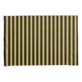 Classic Modern Striped Black and Metallic Gold Kussensloop (Voorkant-Rechts)