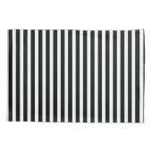 Classic Modern Striped Black and White Kussensloop (Achterkant-Links)