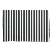 Classic Modern Striped Black and White Kussensloop (Voorkant-Links)