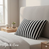 Classic Modern Striped Black and White Kussensloop