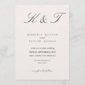 Classic Modern Wedding Invitation | Elegant  Kaart (Voorkant)
