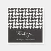 Classic modern zwart-witpapier servet (Voorkant)