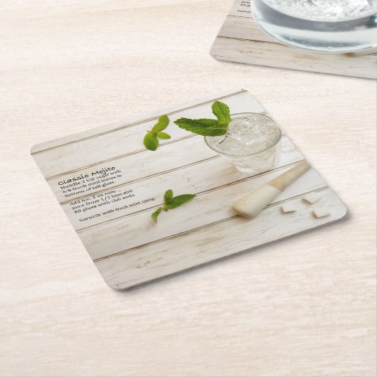 Classic Mojito Kartonnen Onderzetters (Schuin)