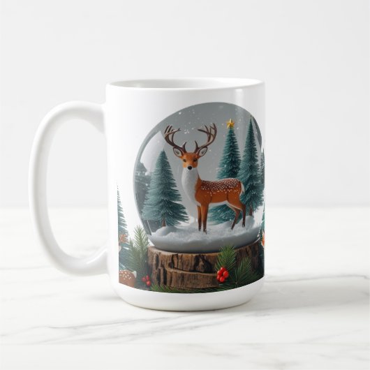 Classic Mok 15 oz Woodland Christmas Snow Wereldbo (Links)