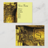 CLASSIC MONOGRAM 2, helder bruin geel Visitekaartje (Voorkant / Achterkant)