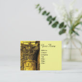 CLASSIC MONOGRAM 2, helder bruin geel Visitekaartje (Staand voorkant)