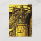 CLASSIC MONOGRAM 2, helder bruin geel Visitekaartje (Achterkant)