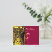 CLASSIC MONOGRAM 2 helder rood geel Visitekaartje (Staand voorkant)