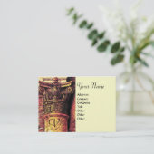 CLASSIC MONOGRAM 2 helder rood geel Visitekaartje (Staand voorkant)