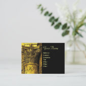 CLASSIC MONOGRAM 2, helderbruin zwart Visitekaartje (Staand voorkant)