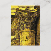 CLASSIC MONOGRAM 2, helderbruin zwart Visitekaartje (Achterkant)