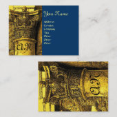 CLASSIC MONOGRAM 2 helderrood-blauw Visitekaartje (Voorkant / Achterkant)