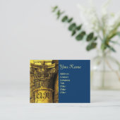 CLASSIC MONOGRAM 2 helderrood-blauw Visitekaartje (Staand voorkant)