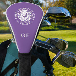Classic Monogram Aangepaste naam Paarse Golfheadcover