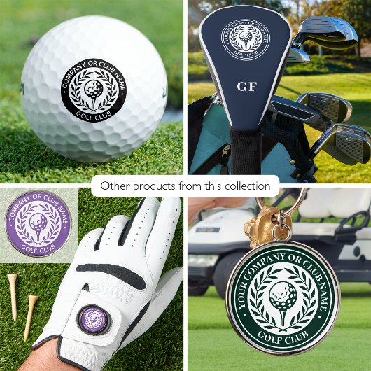 Classic Monogram Aangepaste Naam Paarse Putter Golfheadcover