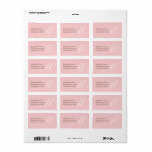 Classic Monogram Adresetiketten - Roze Etiket (Full Sheet)