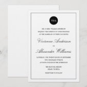 CLASSIC MONOGRAM | AFBEELDINGSINVITATIE KAART (Voorkant / Achterkant)
