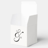 Classic Monogram Ampersand White Wedding Bedankdoosjes (Geopend)