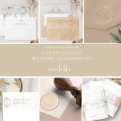 Classic Monogram Beige Cream Waterverf Weddenschap Kaart