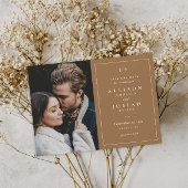 Classic Monogram Boho Wedding Photo Save The Date