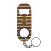 CLASSIC MONOGRAM BROWN GOLD HORIZONTAL STRIPE MINI FLESSENOPENER (Achterkant)