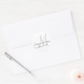 Classic Monogram bruiloft gunst Sticker (Envelop)