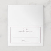 Classic Monogram bruiloft-plaatskaart Plaatskaartje (Buitenkant ongevouwen)