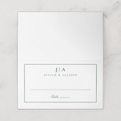 Classic Monogram bruiloft-plaatskaart Plaatskaartje (Buitenkant ongevouwen)