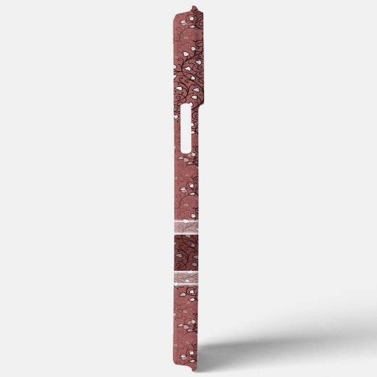 Classic Monogram Chic Floral Damask Patroon Case-Mate iPhone Case (Achterkant / Rechts)