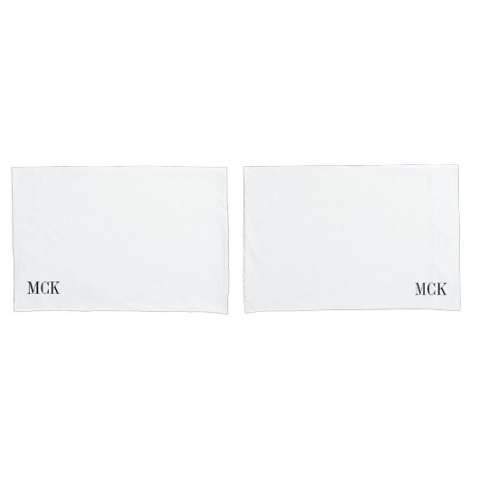 Classic Monogram Custom Pillow Hoesje Kussensloop (Voorkant-Set)