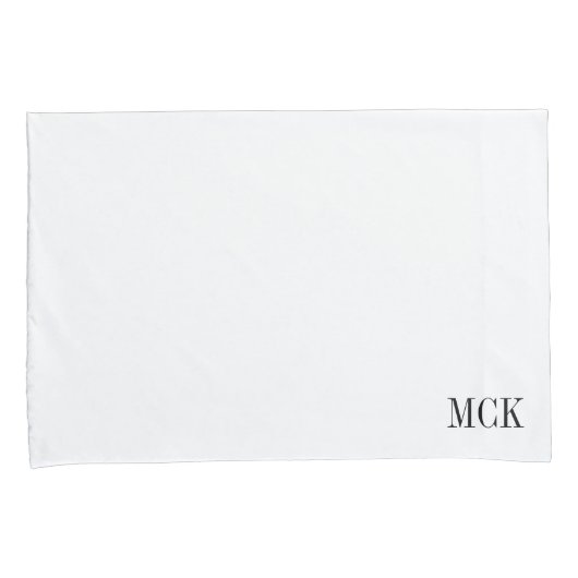 Classic Monogram Custom Pillow Hoesje Kussensloop (Voorkant-Rechts)
