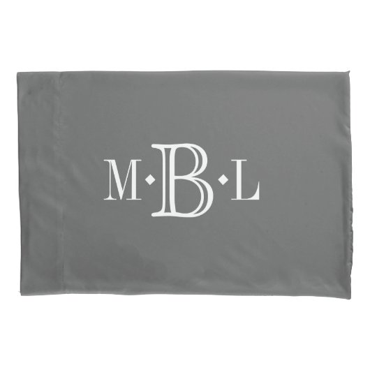Classic Monogram Custom Pillow Hoesje Kussensloop (Voorkant)